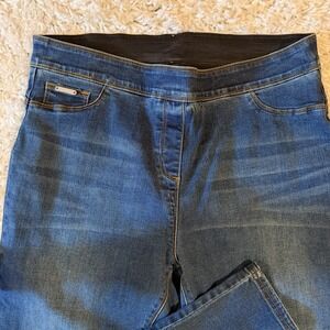 Coco Carmen Jeans Womens Large Blue Jegging Pull On Stretch Denim Pants Y